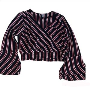 Divided Long Sleeve Blouse